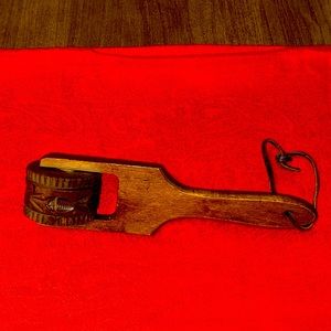 Antique Springerle Carved Wooden Pineapple Design Butter Roller Pastry Roller.